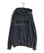 shottショット）の古着「HOODED SWEAT FIRE SCRIPT」｜ブルー