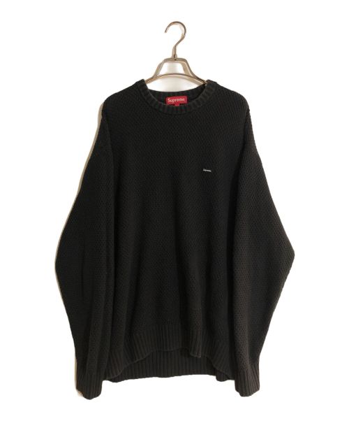 SUPREME（シュプリーム）SUPREME (シュプリーム) Textured Small Box Sweater/テクスチャードスモールボックスセーター ブラック サイズ:Ｌの古着・服飾アイテム