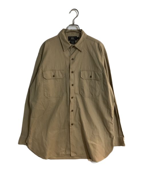 RRL（ダブルアールエル）RRL (ダブルアールエル) フラップワークシャツ ベージュ サイズ:Lの古着・服飾アイテム