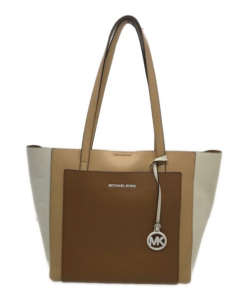 MICHAEL KORS（マイケルコース）MICHAEL KORS (マイケルコース) GEMMA LG POCKET TOTE/ジェマラージポケットトート ブラウンの古着・服飾アイテム