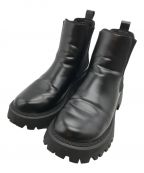 ADRERアドラー）の古着「high sole ring leather side gore boots/ハイソールリングスプリットレザーサイドゴアブーツ」｜ブラック