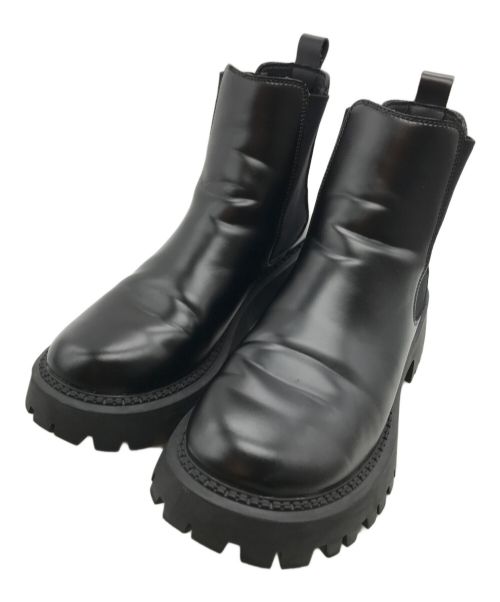 ADRER（アドラー）ADRER (アドラー) high sole ring leather side gore boots/ハイソールリングスプリットレザーサイドゴアブーツ ブラック サイズ:Mの古着・服飾アイテム