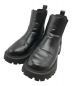 ADRER（アドラー）の古着「high sole ring leather side gore boots/ハイソールリングスプリットレザーサイドゴアブーツ」｜ブラック