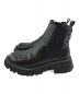 ADRER (アドラー) high sole ring leather side gore boots/ハイソールリングスプリットレザーサイドゴアブーツ ブラック サイズ:M：8000円