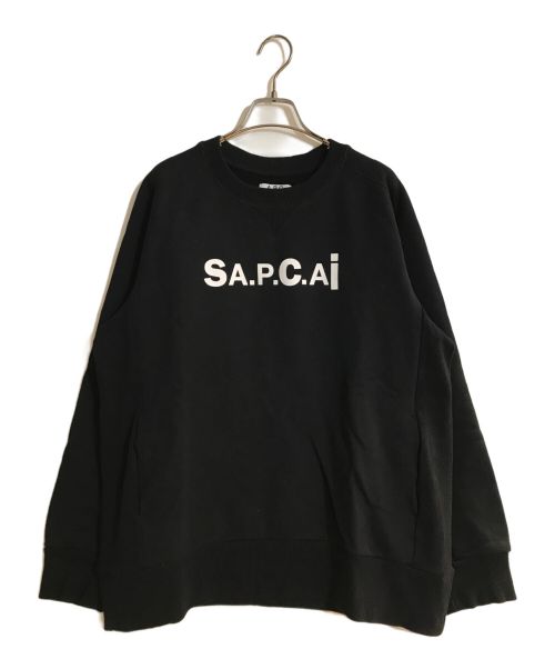 A.P.C.（アーペーセー）A.P.C. (アーペーセー) sacai (サカイ) 別注 TANI SWEATSHIRT ブラック サイズ:Lの古着・服飾アイテム