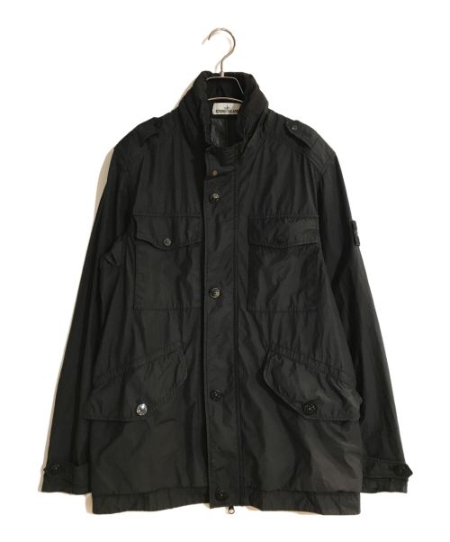 STONE ISLAND（ストーンアイランド）STONE ISLAND (ストーンアイランド) 4Pフーデッド ミリタリージャケット ブラック サイズ:Sの古着・服飾アイテム