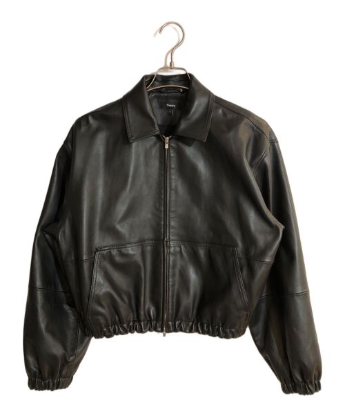 theory（セオリー）theory (セオリー) Gloss Leather Bomber JK ブラック サイズ:Sの古着・服飾アイテム