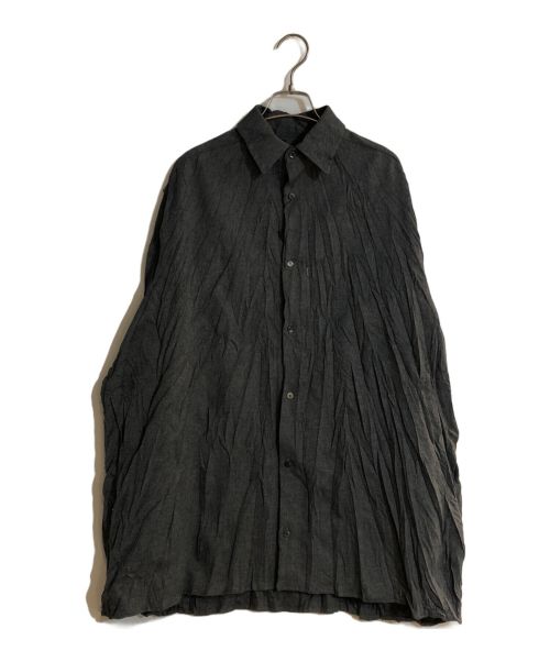 th（ティーエイチ）TH (ティーエイチ) SHRINK OVERSIZED SHIRT/シュリンクオーバーサイズシャツ グレー+ サイズ:1の古着・服飾アイテム