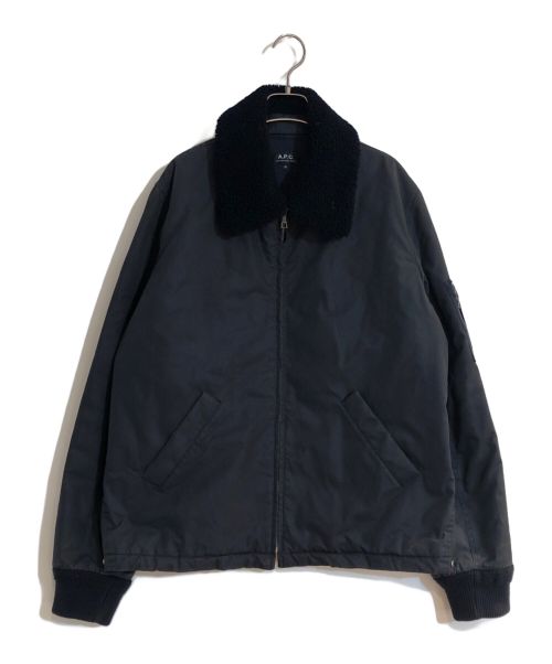 A.P.C.（アーペーセー）A.P.C. (アーペーセー) 中綿ボアブルゾン ブラック サイズ:Mの古着・服飾アイテム