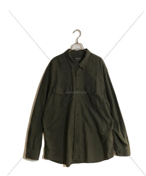 FILSON（フィルソン）FILSON (フィルソン) Lightweight Alaskan Guide Shirt/ライトウェイトアラスカガイドシャツ オリーブ サイズ:XLの古着・服飾アイテム