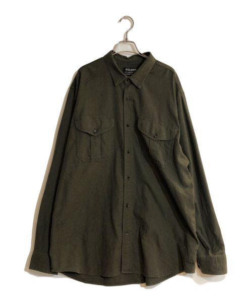 FILSON（フィルソン）FILSON (フィルソン) Lightweight Alaskan Guide Shirt/ライトウェイト アラスカン ガイド シャツ オリーブ サイズ:XLの古着・服飾アイテム