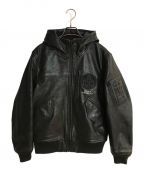 AVIREXアヴィレックス）の古着「CROSSOVER LEATHER CWU PARKA」｜ブラック