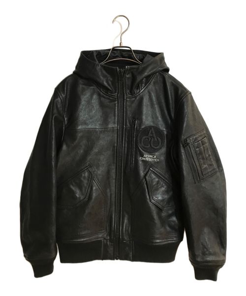 AVIREX（アヴィレックス）AVIREX (アヴィレックス) CROSSOVER LEATHER CWU PARKA ブラック サイズ:Mの古着・服飾アイテム