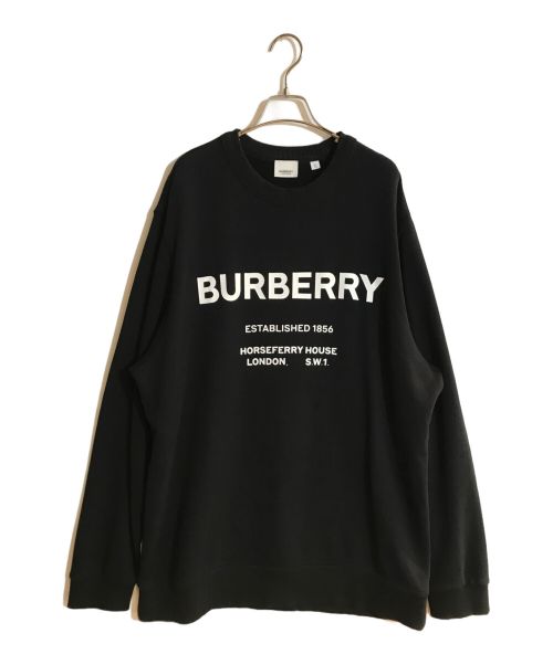 BURBERRY LONDON（バーバリーロンドン）BURBERRY LONDON (バーバリーロンドン) Horseferry Print Crewneck Sweatshirt VNTAVLTDTHA ブラック サイズ:XLの古着・服飾アイテム