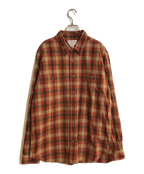 FILSON（フィルソン）FILSON (フィルソン) Wildwood ボタンダウンシャツ Burgundy & Tan サイズ:L 未使用品の古着・服飾アイテム