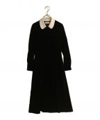 TORY BURCHトリーバーチ）の古着「long-Sleeved Velvet Shirt Dress」｜ブラック