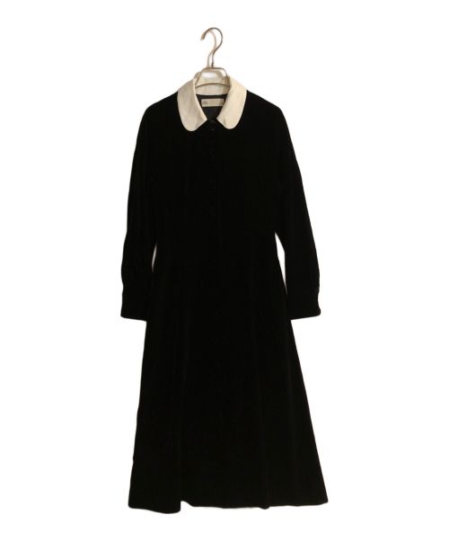 TORY BURCH（トリーバーチ）TORY BURCH (トリーバーチ) long-Sleeved Velvet Shirt Dress ブラックの古着・服飾アイテム