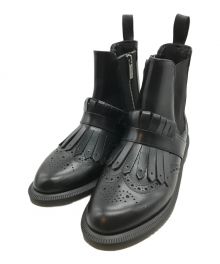 Dr.Martens（ドクターマーチン）の古着「TINA BROGUE CHELSEA WITH KILTIE サイドジップブーツ」｜ブラック