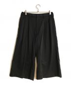 COOTIE PRODUCTIONSクーティープロダクツ）の古着「Combat Wool Twill Shin Cut Wide Easy Trousers」｜ブラック