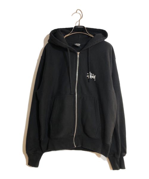 stussy（ステューシー）stussy (ステューシー) Zip up Hoody Parker/ジップアップフーディパーカー ブラック サイズ:Sの古着・服飾アイテム