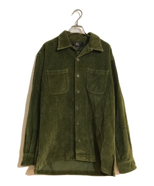 RRL（ダブルアールエル）RRL (ダブルアールエル) オープンカラーコーデュロイシャツ グリーン サイズ:Mの古着・服飾アイテム