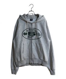 stussy（ステューシー）の古着「OVAL CORP. ZIP HOODIE/オーバルコープジップフーディー」｜グレー