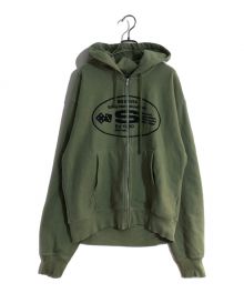 stussy（ステューシー）の古着「OVAL CORP. ZIP HOODIE/オーバルコープジップフーディー」｜グリーン