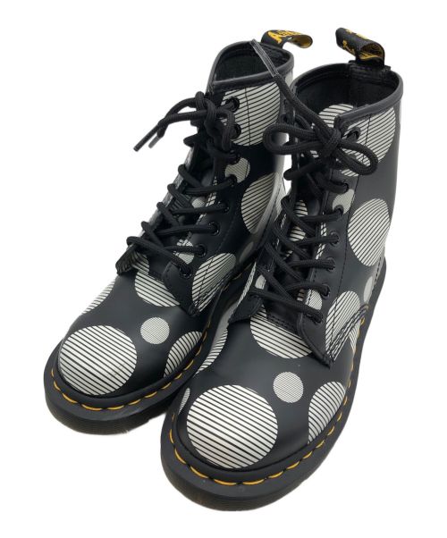 Dr.Martens（ドクターマーチン）Dr.Martens (ドクターマーチン) POLKA DOT 8ホールブーツ ブラック サイズ:UK3の古着・服飾アイテム