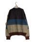 YOKE (ヨーク) MOHAIR BORDER CREWNECK SWEATER/モヘアボーダークールネックセーター パープル サイズ:2 未使用品：30000円