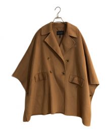 BCBG MAX AZRIA（ビーシービージーマックスアズリア）の古着「ウールダブルフェイスポンチョ」｜ブラウン