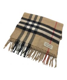 BURBERRY（バーバリー）の古着「メガチェック カシミヤマフラー」｜ベージュ