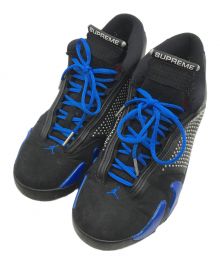 NIKE×SUPREME（ナイキ×シュプリーム）の古着「Jordan 14 Retro "Black/Varsity Royal/Chrome"」｜ブラック×ブルー