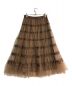 MUVEIL（ミュベール）の古着「24FW RIBBON TULLE SKIRT」｜ブラウン