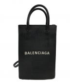 BALENCIAGAバレンシアガ）の古着「MINI SHOPPING BAG SQUARE CALF」｜ブラック