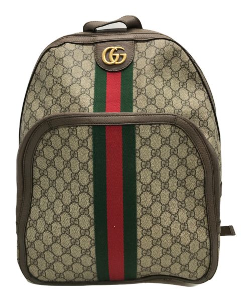 GUCCI（グッチ）GUCCI (グッチ) オフィディア GGスプリーム ミディアム リュックサック ブラウンの古着・服飾アイテム