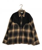 jiedaジエダ）の古着「OMBRE PLAID WESTERN SHIRT」｜ブラウン