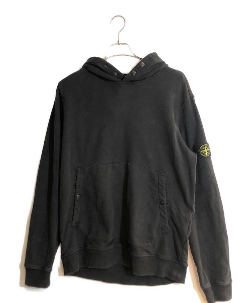 STONE ISLAND（ストーンアイランド）STONE ISLAND (ストーンアイランド) COTTON HOODIE/コットンパーカー ブラック サイズ:XLの古着・服飾アイテム