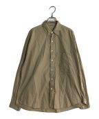 AURALEEオーラリー）の古着「WASHED FINX TWILL BIG SHIRT」｜ベージュ