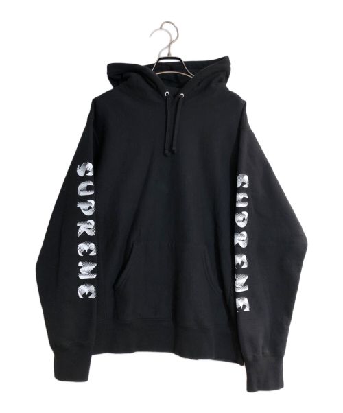 SUPREME（シュプリーム）Supreme (シュプリーム) 18FW Gradient sleeve Hooded Sweatshirt ブラック サイズ:Mの古着・服飾アイテム