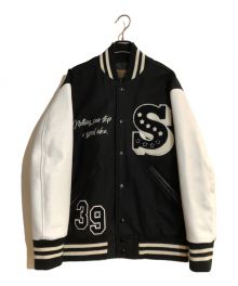 skookum×TETE HOMME（スクーカム×テット オム）の古着「別注 STADIUM JACKET」｜ブラック×ホワイト