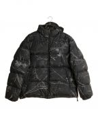 X-LARGEエクストララージ）の古着「RIPSTOP HOODED DOWN JACKET/リップストップフーディーダウンジャケット」｜ブラック