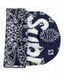 Supreme (シュプリーム) bandana big logo beanie/バンダナビッグロゴビーニー ネイビー：8000円