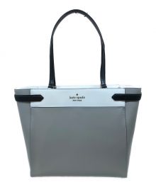 Kate Spade（ケイトスペード）の古着「ステイシー カラーブロック ラップトップ トート」｜グレー