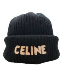 CELINE（セリーヌ）の古着「ニット帽 / リブ編みウール」｜ブラック