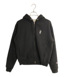 RHC Ron Herman×Champion（アールエイチシー ロンハーマン×チャンピオン）の古着「別注 Thermal Zip Hoodie/サーマルジップフーディー」｜ブラック