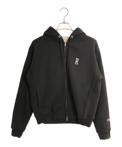 RHC Ron Herman（アールエイチシー ロンハーマン）RHC Ron Herman (アールエイチシー ロンハーマン) Champion (チャンピオン) 別注 Thermal Zip Hoodie/サーマルジップフーディー ブラック サイズ:Ｓの古着・服飾アイテム