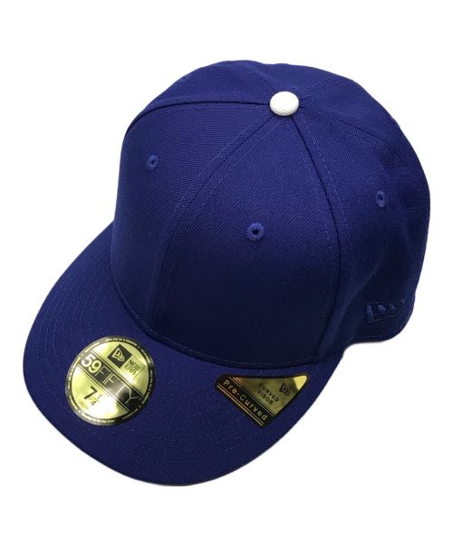 New Era（ニューエラ）New Era (ニューエラ) BEAMS (ビームス) 別注 Pre-Curved 59FIFTY Back Logo Cap ブルーの古着・服飾アイテム