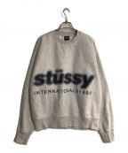 stussyステューシー）の古着「Blur CREW」｜グレー×ネイビー