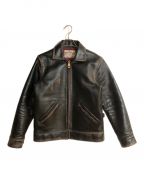 CALLEEキャリー）の古着「HORSE LEATHER SPORT TYPE JACKET/ホースレザースポーツタイプジャケット」｜ブラック