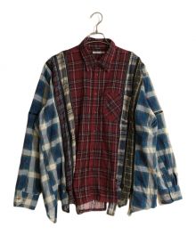 Rebuild by Needles（リビルドバイニードルス）の古着「Flannel Shirt - 7 Cuts Zipped Wide Shirt/フランネルシャツ７カットジップワイドシャツ」｜マルチカラー